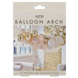 Ginger Ray Gold Party Balloon Arch Multicoloured