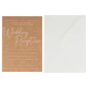 Ginger Ray Rustic Romance Wedding Reception Invitations Multicoloured