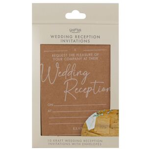 Ginger Ray Rustic Romance Wedding Reception Invitations Multicoloured