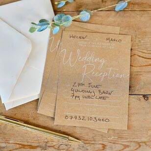 Ginger Ray Rustic Romance Wedding Reception Invitations Multicoloured