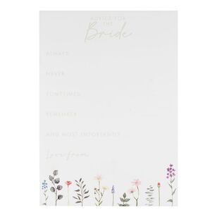 Ginger Ray Bridal Bloom Bride To Be Advice Cards Multicoloured