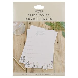 Ginger Ray Bridal Bloom Bride To Be Advice Cards Multicoloured