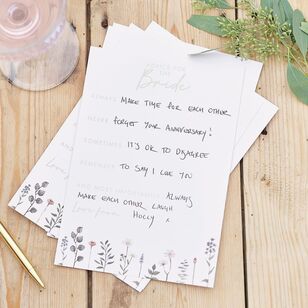 Ginger Ray Bridal Bloom Bride To Be Advice Cards Multicoloured