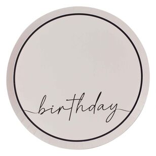 Ginger Ray Champagne Noir Happy Birthday Paper Plates Multicoloured