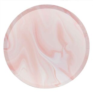 Ginger Ray Mix It Up Marble Pink Paper Plates Multicoloured