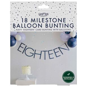 Ginger Ray Mix It Up 18th Milestone Balloon Bunting Multicoloured