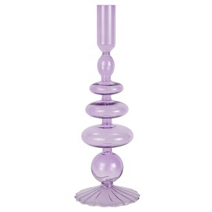 Ginger Ray Pastel Wave Candle Holder Purple