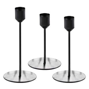 Ginger Ray Contemporary Wedding Candle Holders Black