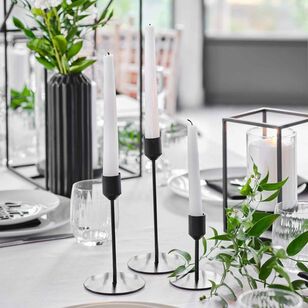 Ginger Ray Contemporary Wedding Candle Holders Black