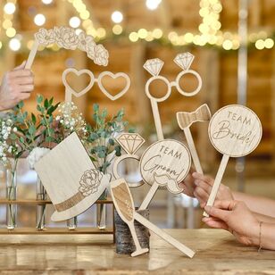 Ginger Ray Rustic Romance Wedding Photo Booth Props Natural