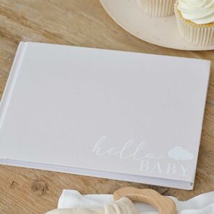 Ginger Ray Hello Baby Shower Guest Book White