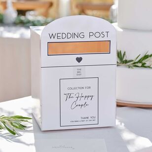 Ginger Ray Sage Wedding Post Box White