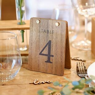 Ginger Ray Rustic Romance Wooden Tent Table Numbers Natural