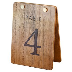 Ginger Ray Rustic Romance Wooden Tent Table Numbers Natural