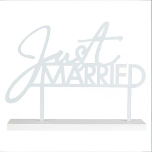 Ginger Ray Contemporary Wedding Just Married Table Sign Black