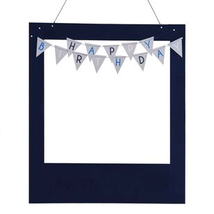 Ginger Ray Mix it Up Customisable Happy Birthday Photobooth Frame Blue