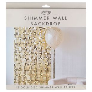 Ginger Ray Gold Party Shimmer Wall Back Drop Gold