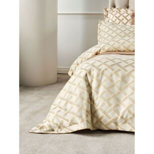 Linen House Valeria Quilt Cover Set Champagne