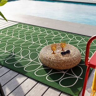 Orla Kiely Linear Indoor Outdoor Rug Green 200 x 140 cm