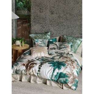 Linen House Cynthia European Pillowcase Teal 65 x 65 cm