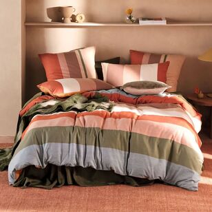 Linen House Medersa Quilt Cover Set Clay