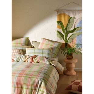 Linen House Geena Quilt Cover Set Green Apple