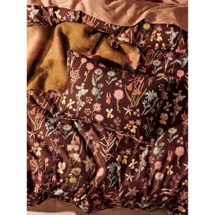 Linen House Rita Quilt Cover Set Cacao