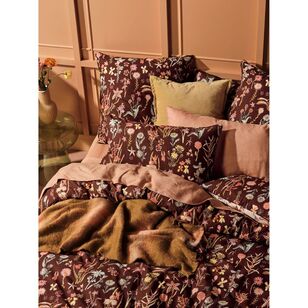 Linen House Rita Quilt Cover Set Cacao