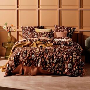 Linen House Rita Quilt Cover Set Cacao