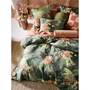 Linen House Matira Quilt Cover Set Green