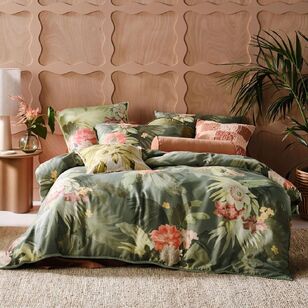 Linen House Matira Quilt Cover Set Green