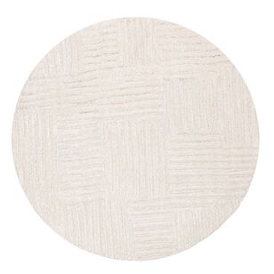 Loopsie Arbori Abstract Round Rug Cream