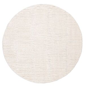 Loopsie Ribera Textured Round Rug Cream