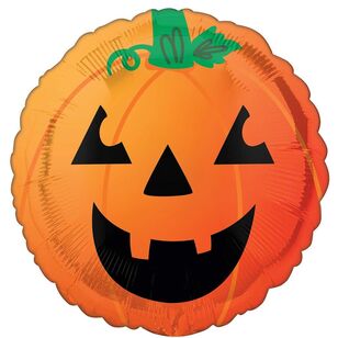 Fun & Spooky Pumpkin 45cm Foil Balloon White