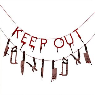 Bad Blood Keep Out Bunting Banner FSC Multicoloured