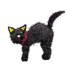 Black Cat 2D Pull String Pinata Multicoloured