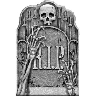 Cemetery Ghostly Arms Tombstone Styrofoam Decoration Black