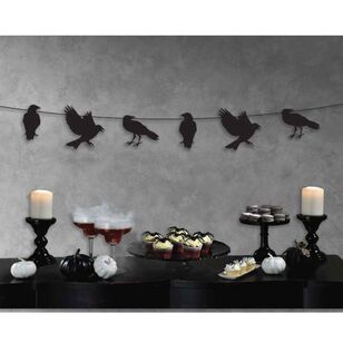 Crow Bunting String Decoration Black