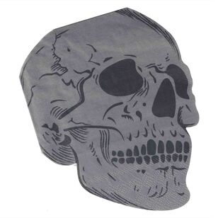 Ginger Ray Deadly Soiree Skull Shaped Paper Party Napkins Multicoloured