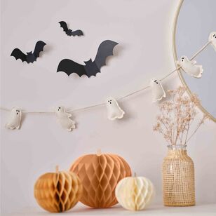 Ginger Ray Pumpkin Spice Felt Ghost Bunting Multicoloured