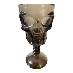 Skull Shaped Wine Glass Black