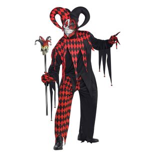 Krazed Jester Costume Multicoloured Standard