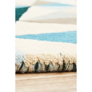 Rug Culture Matrix 901 Round Rug Blue