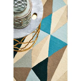 Rug Culture Matrix 901 Round Rug Blue