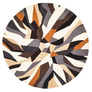 Rug Culture Matrix 903 Round Rug Brown