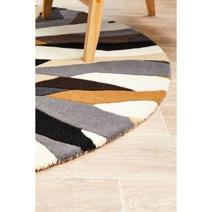 Rug Culture Matrix 903 Round Rug Brown