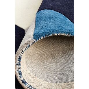 Rug Culture Matrix 904 Round Rug Blue