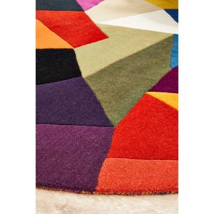 Rug Culture Matrix 906 Round Rug Grey