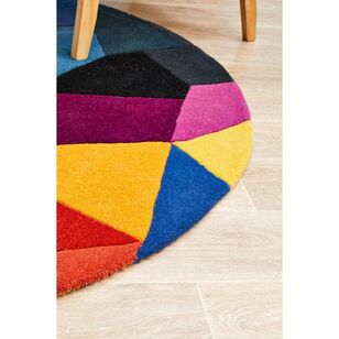 Rug Culture Matrix 906 Round Rug Grey