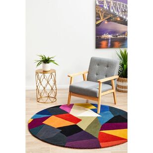 Rug Culture Matrix 906 Round Rug Grey